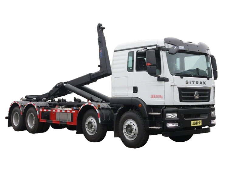 重汽汕德卡前四后八勾臂式垃圾車